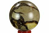 Polished Septarian Sphere - Madagascar #122903-1
